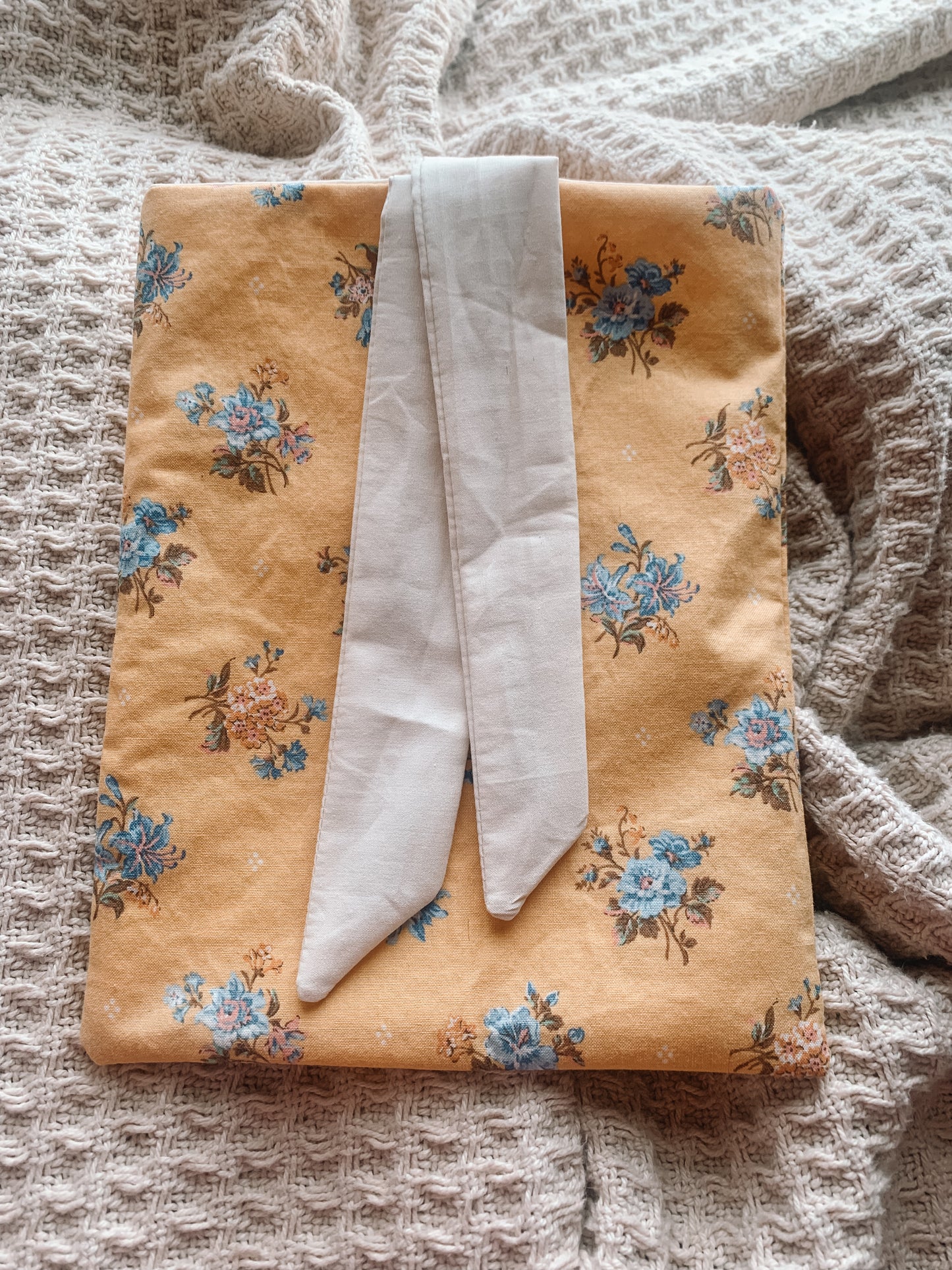 Yellow Floral Book Pouch