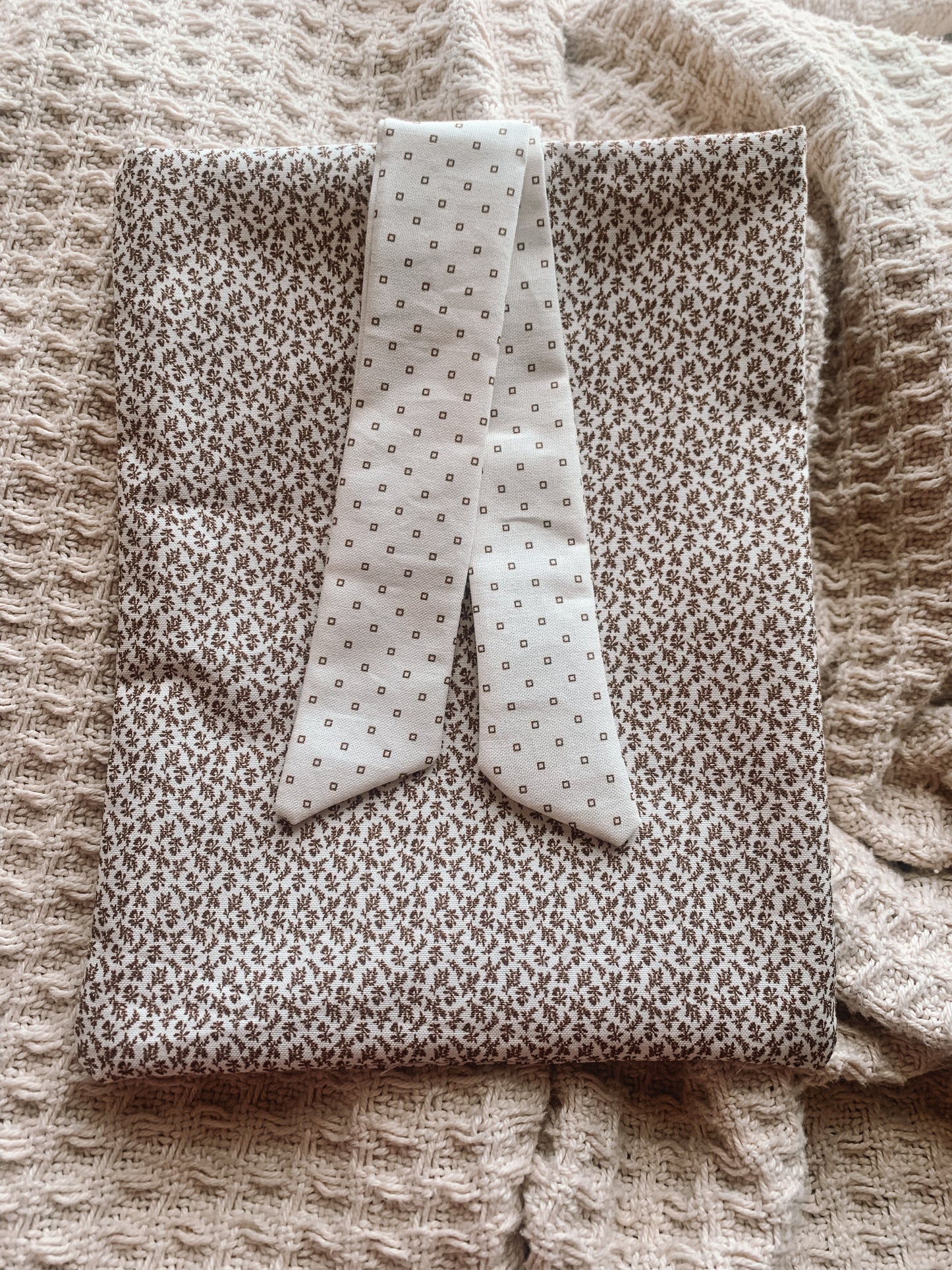 Brown Floral Book Pouch