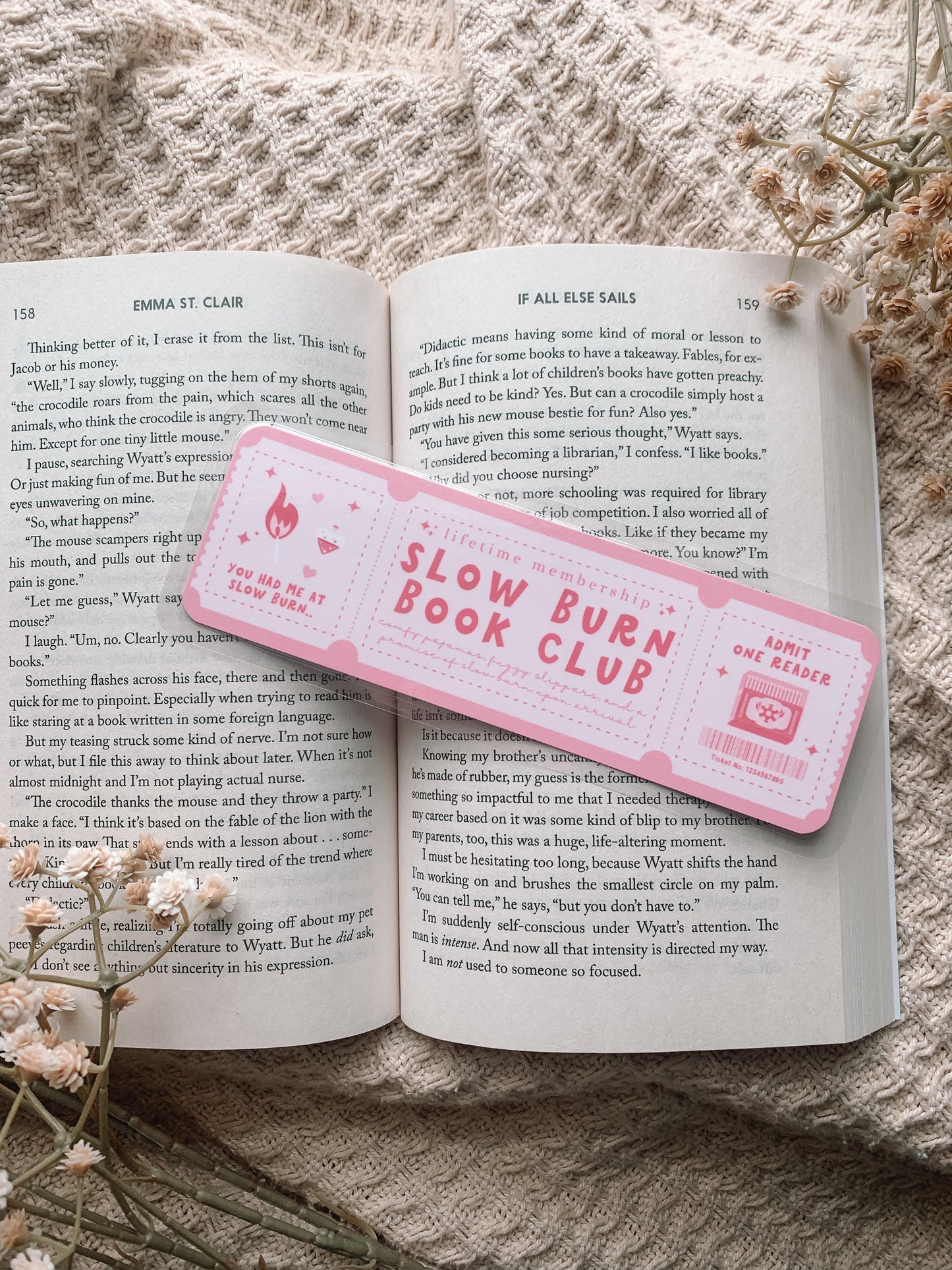 Slow Burn Book Club Laminated Book Mark