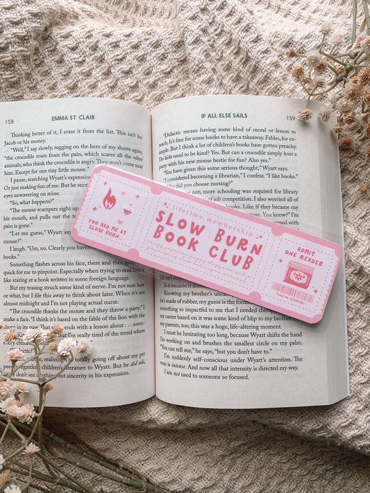 Slow Burn Book Club Laminated Book Mark