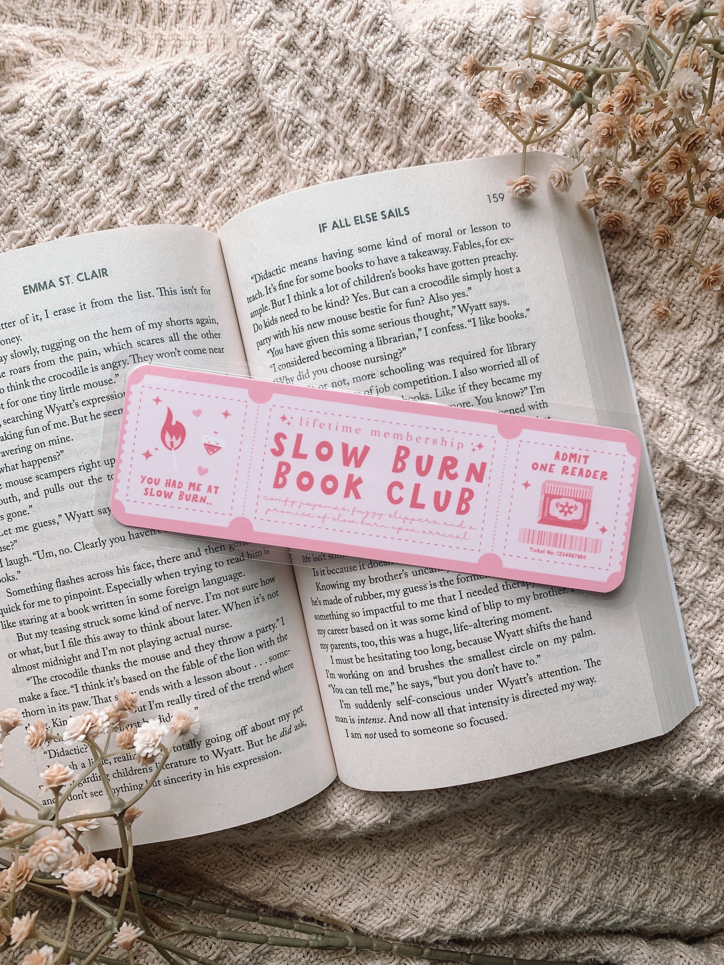 Slow Burn Book Club Laminated Book Mark