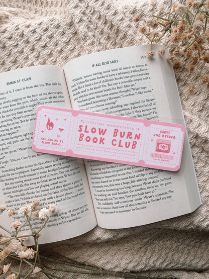 Slow Burn Book Club Laminated Book Mark