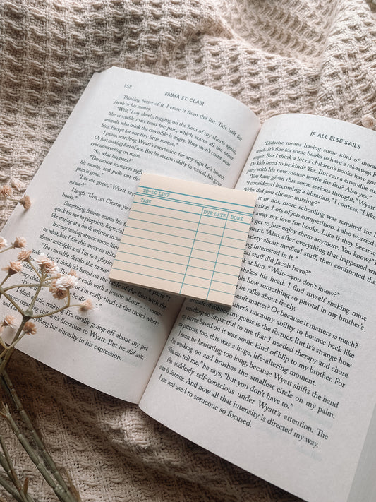 Library Card Stick Note